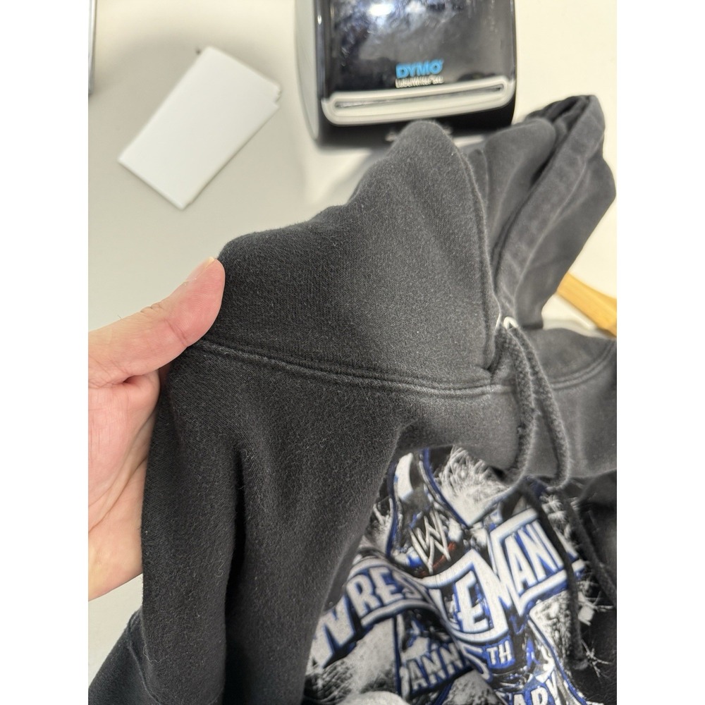 WWE Y2K 2009 Pre Shrunk Wrestlemania 25th Anniversary Black Hoodie Size M - Picture 10 of 15
